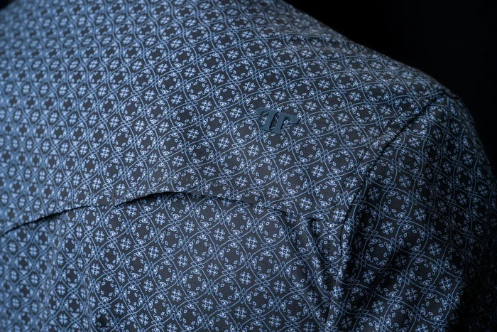 The Silas in Black- Long Sleeve Snap Shirt by Ferrell