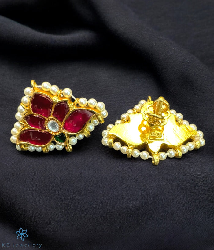 The Sita Silver Polki Earrings