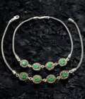 The Tattva Silver Marcasite Anklets