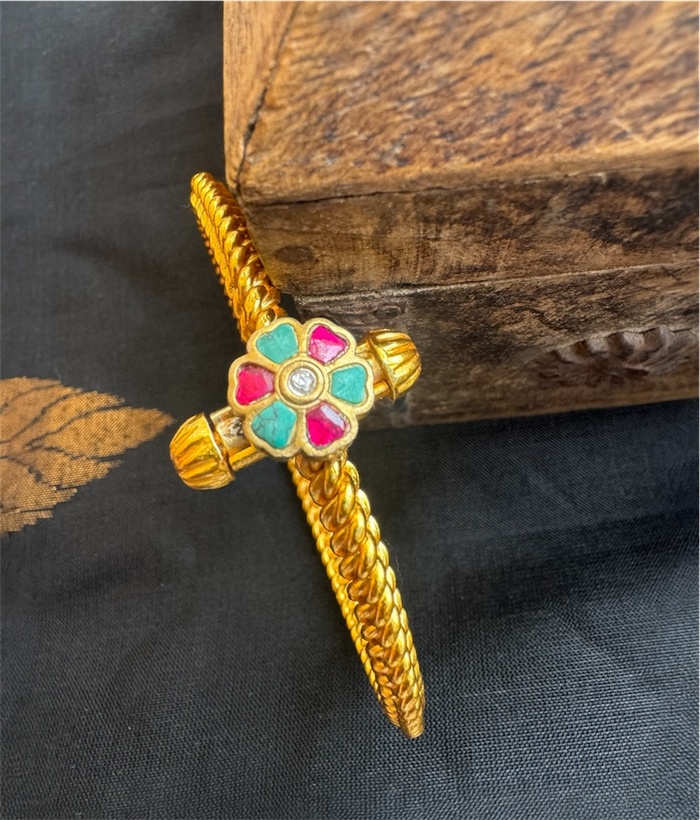 The Triveni Antique Silver Golusu Bangle (Size/2.2/2.4/2.6/2.8)