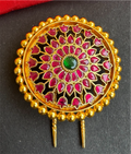 The Usika Silver Kundan Jadau Bridal Hair Pin
