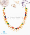 The Vama Silver Navratna Necklace