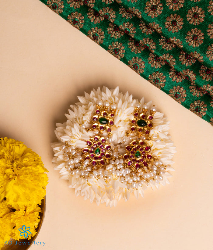 The Vanika Silver Pearl Earrings