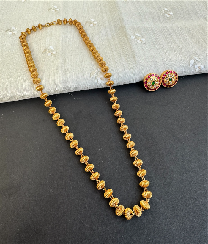 The Vatsala Silver Jomale Chain & Earrings
