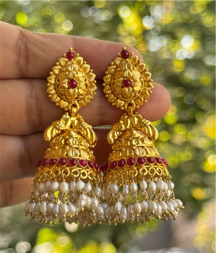 The Vidyuta Silver Jhumki