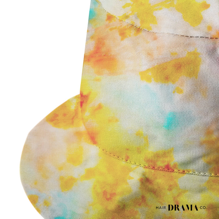 Tie-Dye Bucket Hat - Peach & Blue