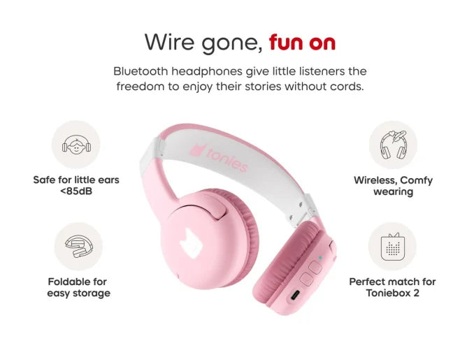 Tonies Headphones - Bluetooth - Cloud Pink - Feature 1