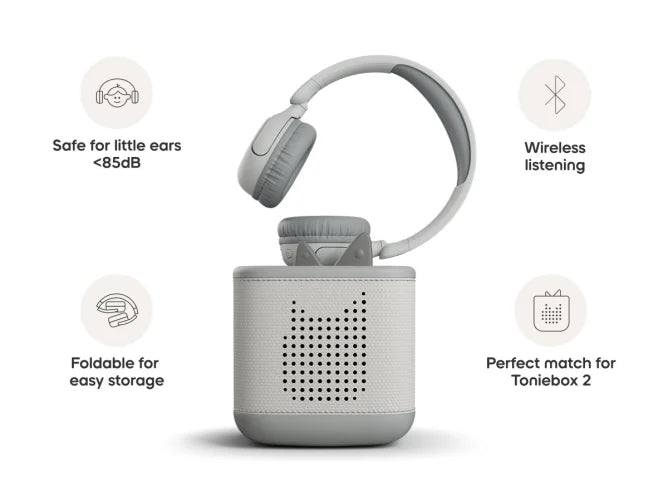 Tonies Headphones - Bluetooth - Moon Grey - Feature 1