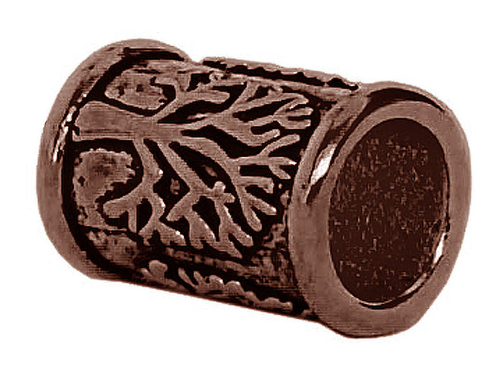 Tree of Life Hair Bead - Copper Celtic Boho Hair Accessory side view