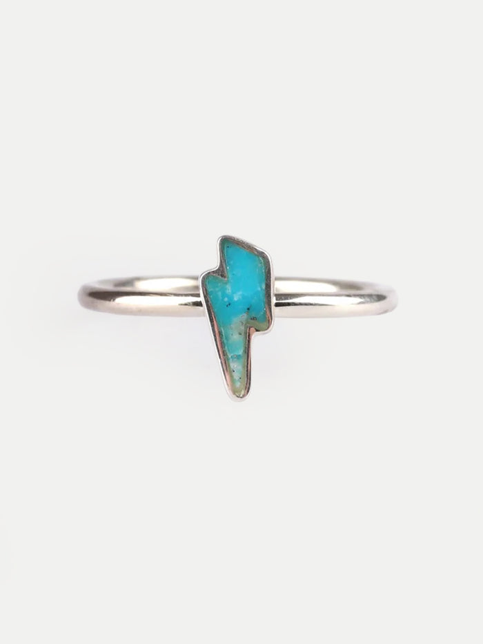 Turquoise Bolt Sterling Silver Ring | One Colour-Image 2