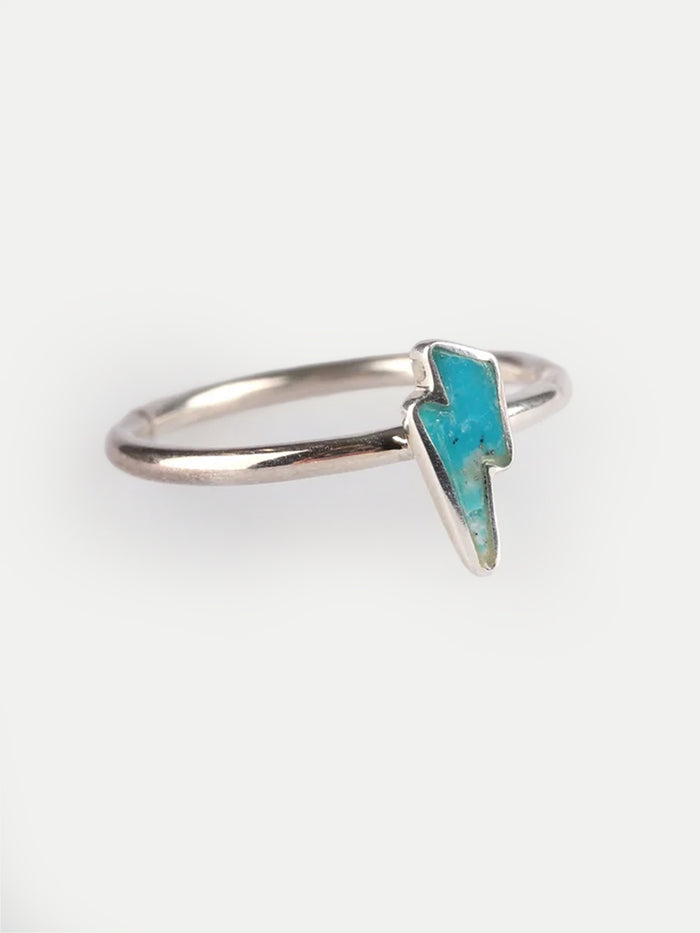 Turquoise Bolt Sterling Silver Ring | One Colour-Image 3