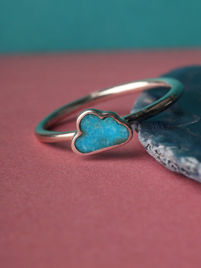 Turquoise Cloud Sterling Silver Ring | One Colour-Image 1