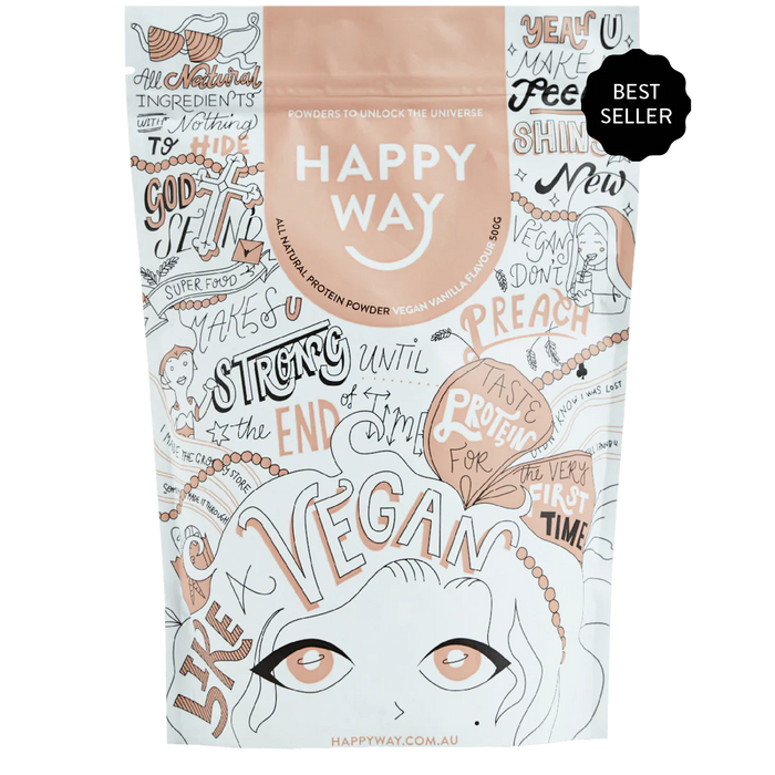Happy Way Plant Protein Vegan Protein Powder Vanilla 1kg