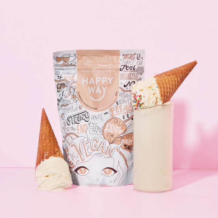 Happy Way Plant Protein Vegan Protein Powder Vanilla 1kg