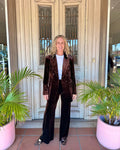 VELVET BLAZER in Chocolate Brown by Sophie Moran