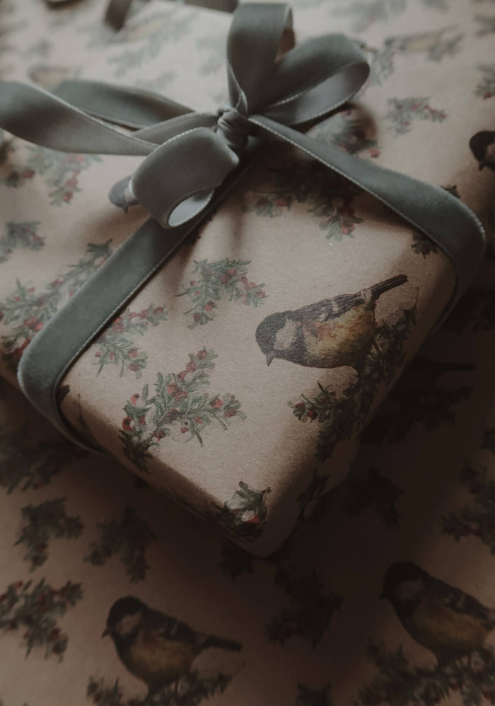 Velvet ribbon GRAY length 2,5m/width 16mm - Magnolia Lane co. Home + Garden + Gift