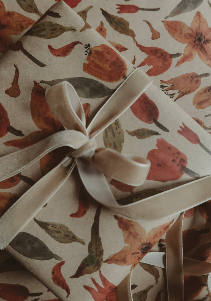 Velvet ribbon LIGHT BROWN length 2,5m/width 16mm - Magnolia Lane co. Home + Garden + Gift