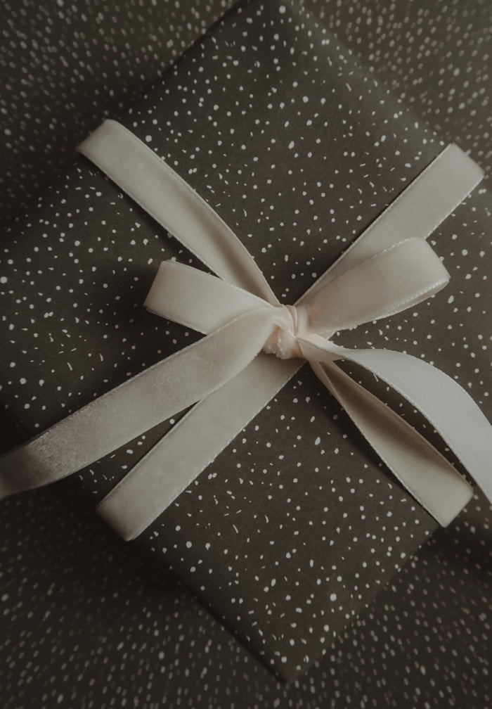 Velvet ribbon PURE WHITE length 2,5m/width 16mm - Magnolia Lane co. Home + Garden + Gift
