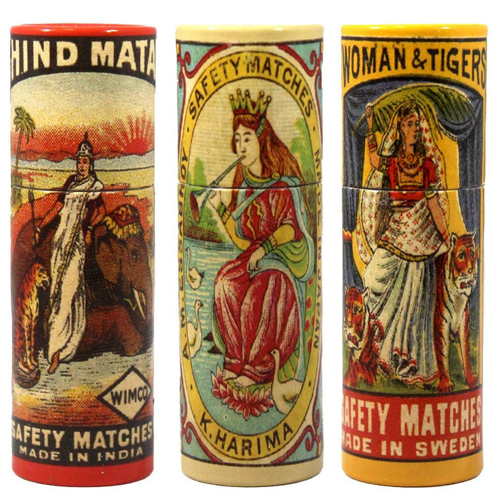 Vintage Women Match Ad Tube Matchbox