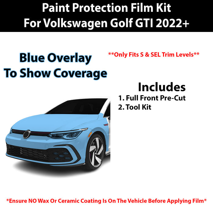 Fits Volkswagen Golf GTI (S & SEL) 2022+ Precut Premium Paint Protection Film Clear Bra PPF Decal Film Kit Cover - Bogar Tech Designs