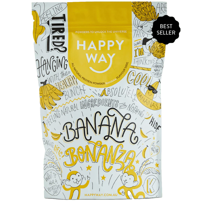Happy Way Whey Protein Whey Protein Powder Banana 500g