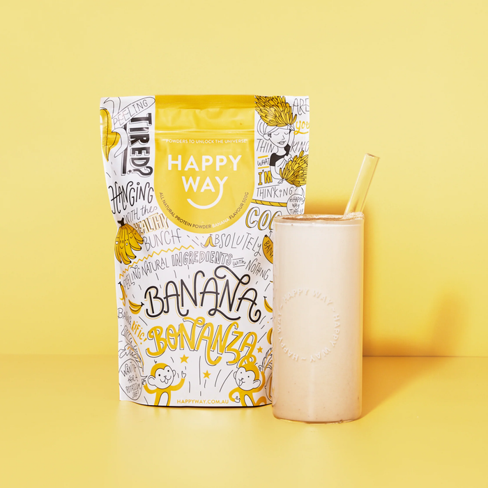 Happy Way Whey Protein Whey Protein Powder Banana 500g