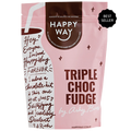 Happy Way Whey Protein Whey Protein Powder Triple Choc Fudge 500g