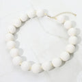 White Chunky Beaded Necklace