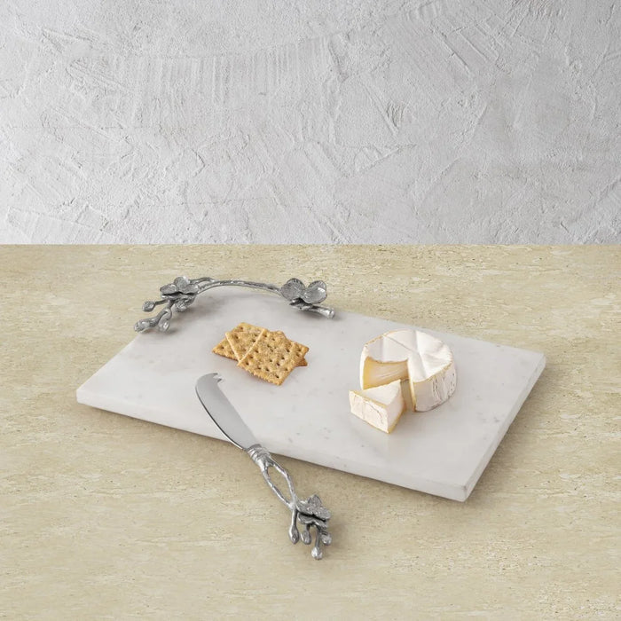 Michael Aram White Orchid Cheese Board with Knife