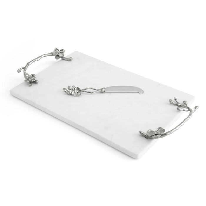 Michael Aram White Orchid Cheese Board w/ Knife