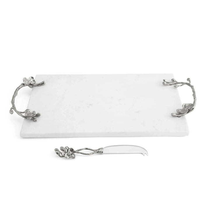 Michael Aram White Orchid Cheese Board w/ Knife