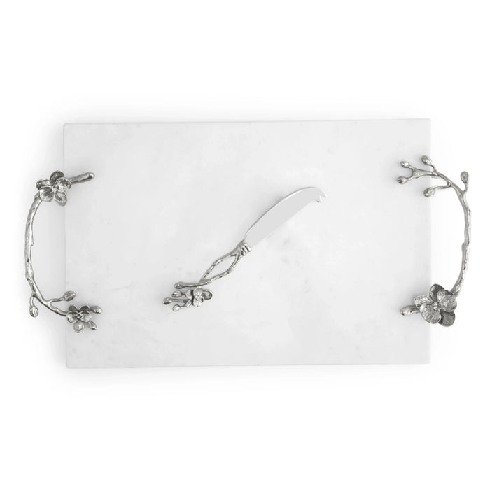 Michael Aram White Orchid Cheese Board w/ Knife