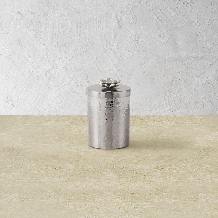 White Orchid Round Container
