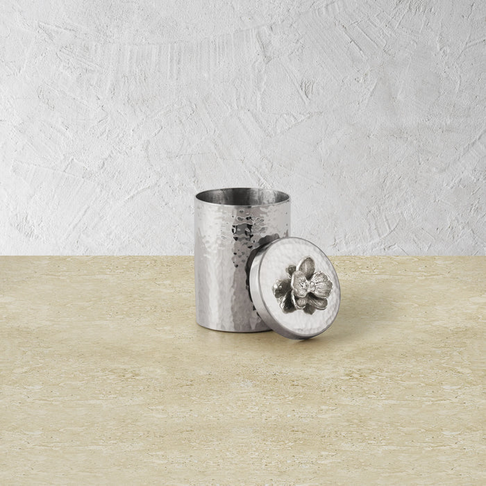 White Orchid Round Container