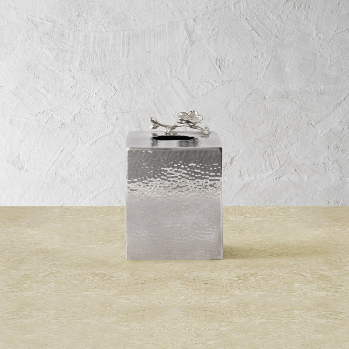 White Orchid Tissue Box Holder