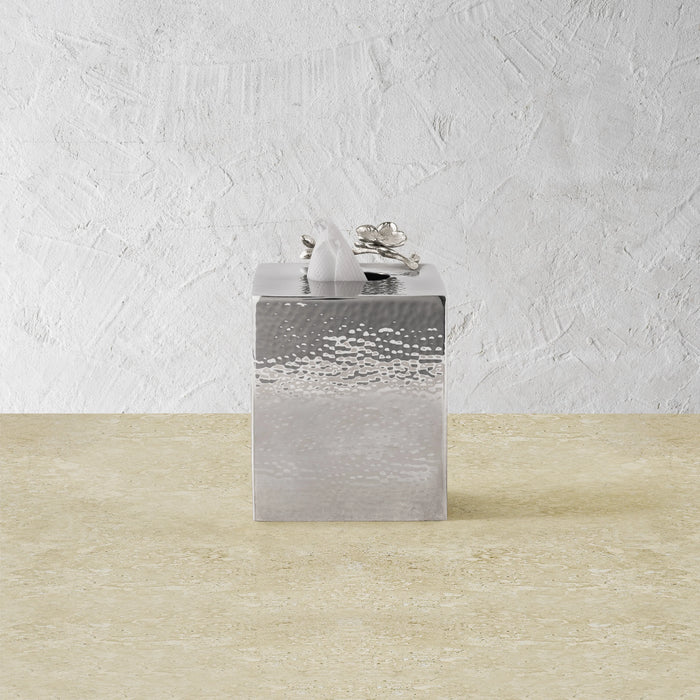 White Orchid Tissue Box Holder