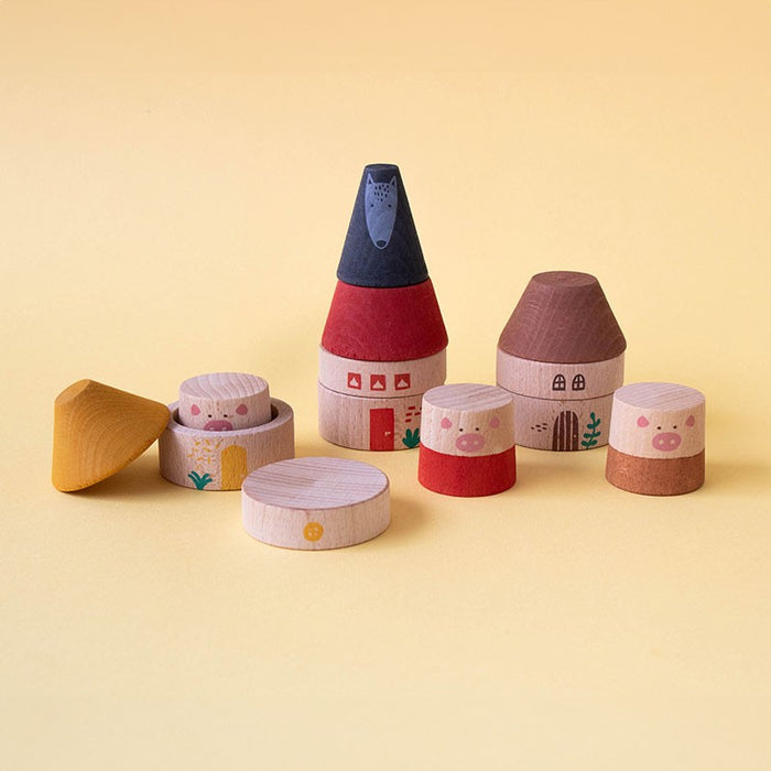Londji - Wooden Toy - My Three Little Pigs - Details 1