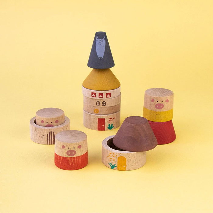 Londji - Wooden Toy - My Three Little Pigs - Details 2