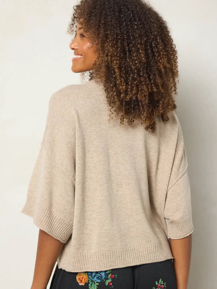 Wren Boxy Sweater - Oatmeal-view 2