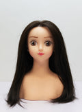 YUNA Human Hair Anime Doll Head Miniquin [HairArt Reika Mini Mannequin Styling Collection] HairArt Int'l Inc.